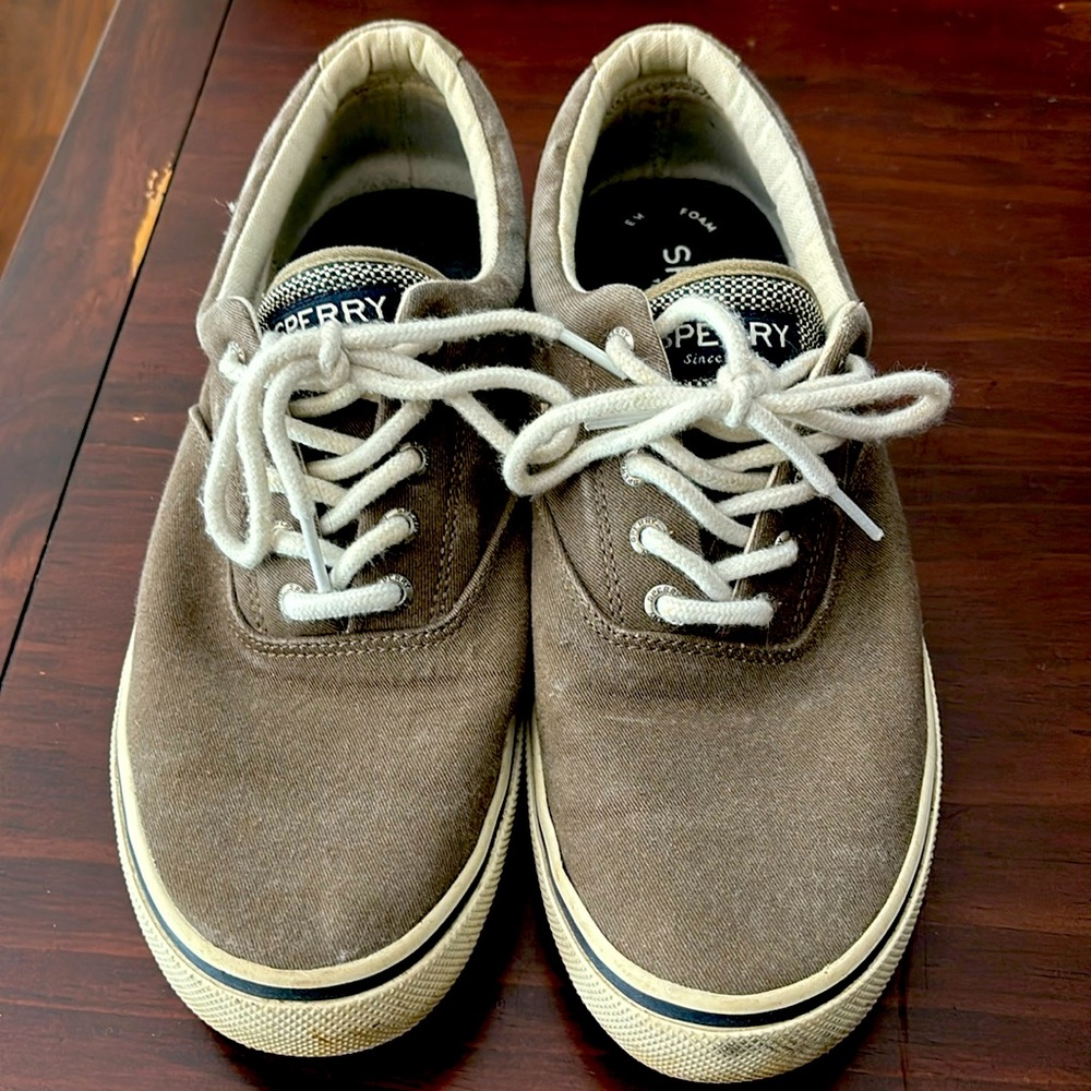 Men’s Sperry Tom Sider Stripers, Size 10.5